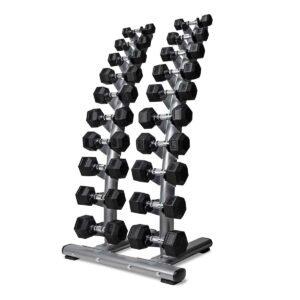 VirtuFit 1 - 10 KG Dumbbell Set & Deluxe Vertical Rack